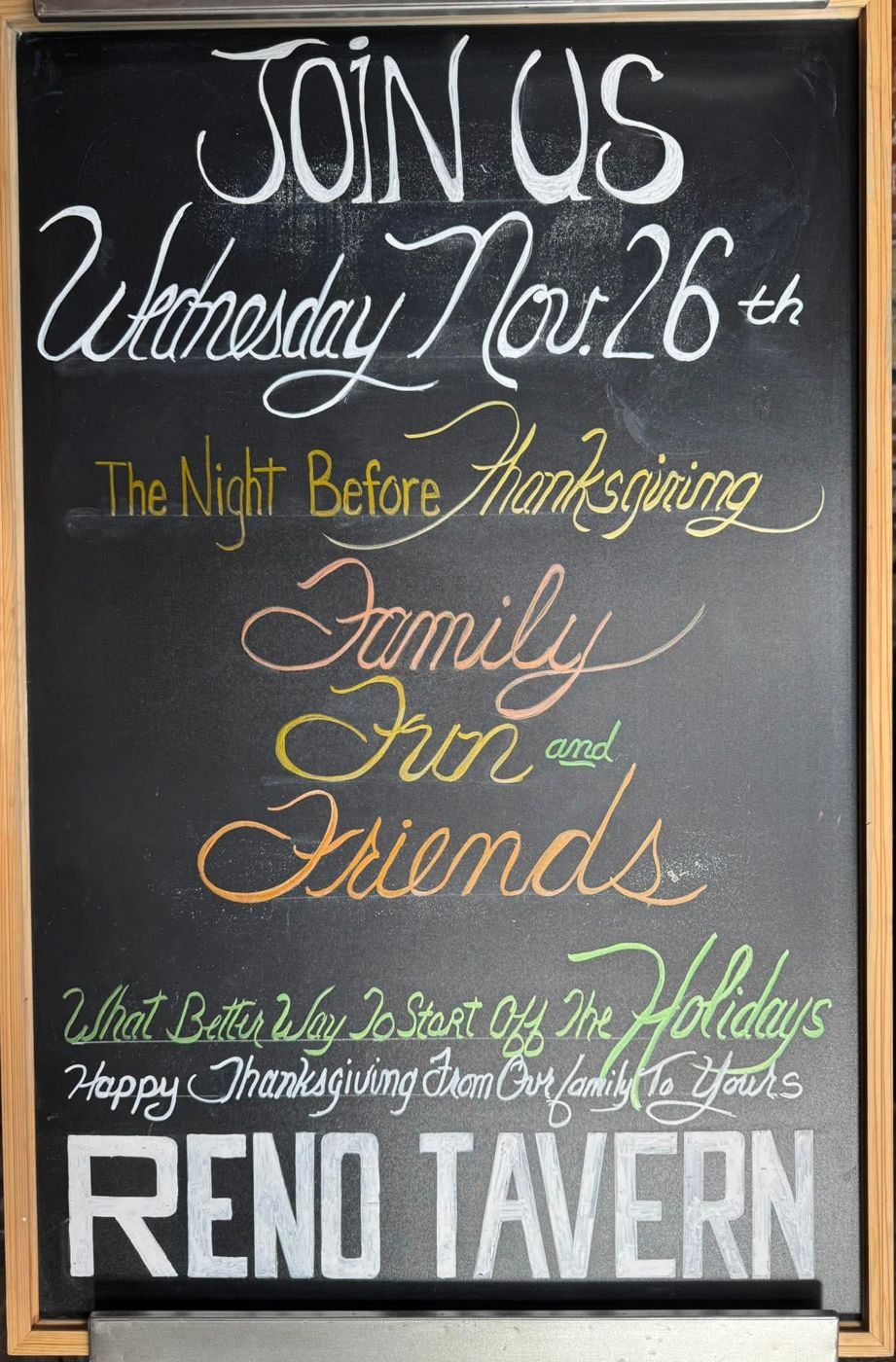 Hand-lettered chalkboard for the night before Thanksgiving
