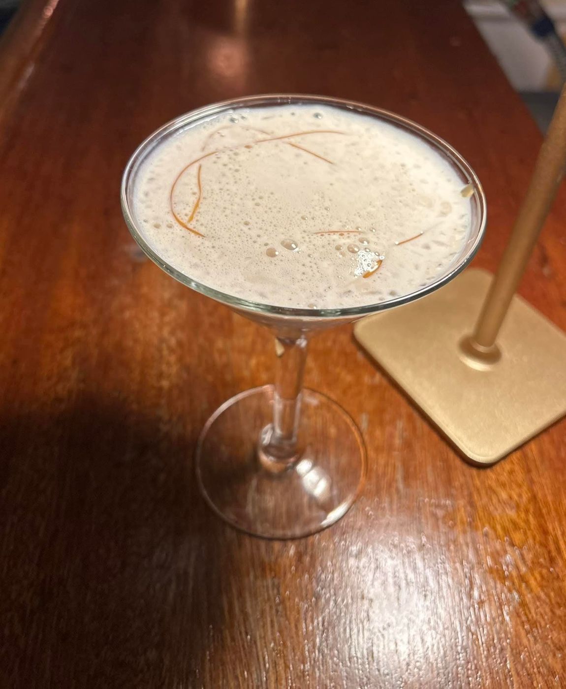 Salted Caramel Martini on the bar top