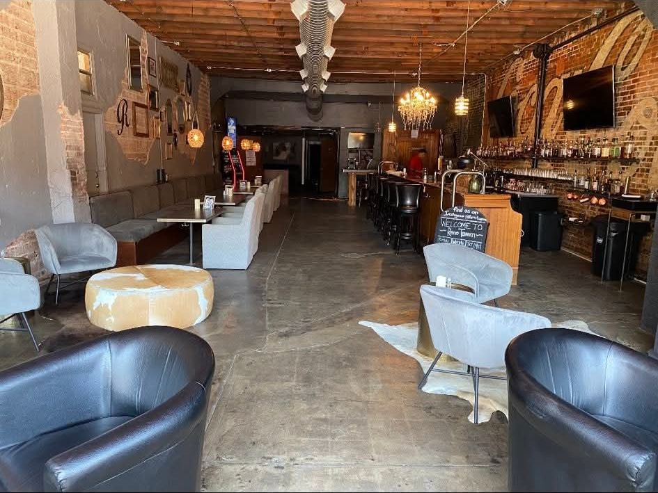 The Reno’s original bar running the length of the room